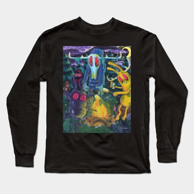 "Camp Cryptid" Long Sleeve T-Shirt by Heythisguydoesart